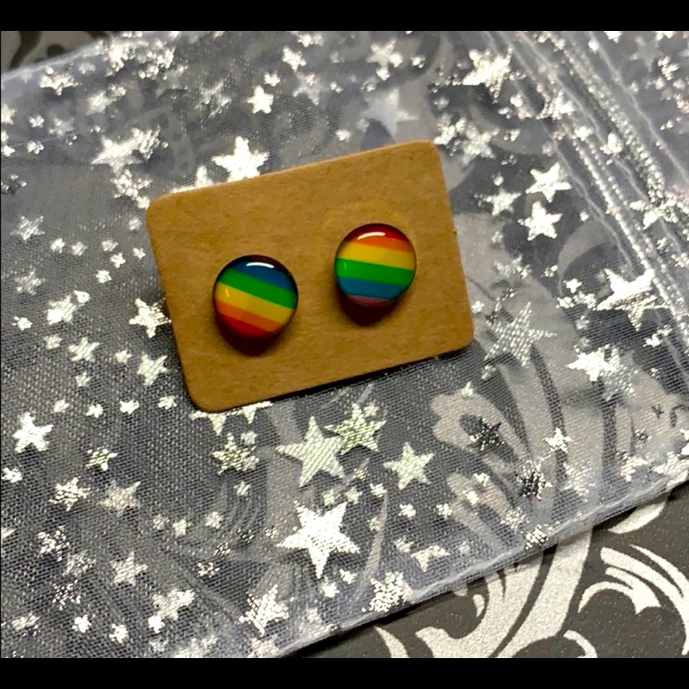 Pride Rainbow Stud Earrings